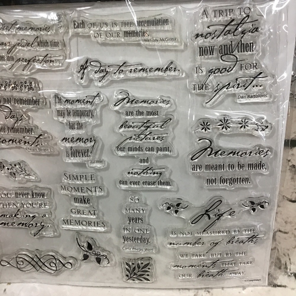 Clear Stamps Lot Of 2 Packages Sayings‎ Phrases Love Family Scrapbooking - Picture 2 of 7